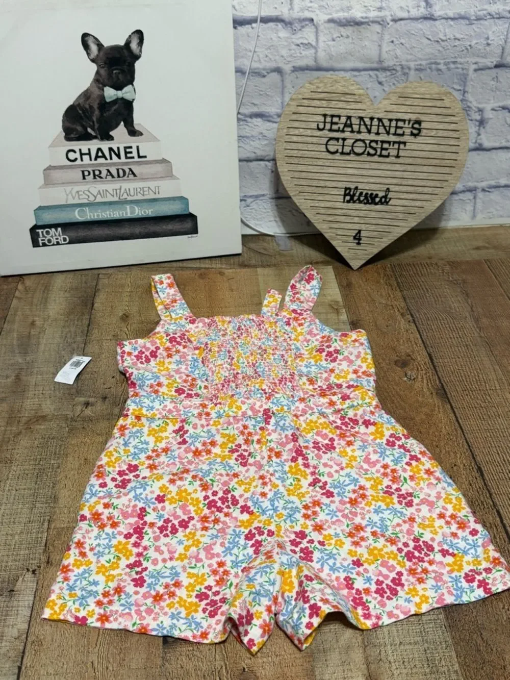 Old Navy Sleeveless Linen-Blend Tie-Front Romper for Girls NWT 10/12